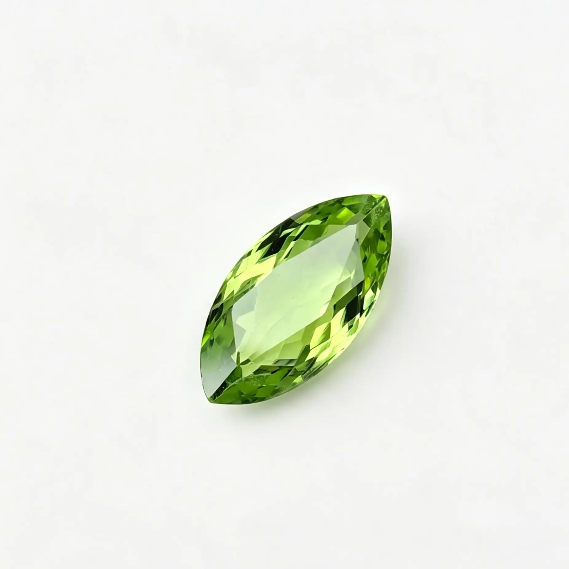 Natural Marquise Cut Peridot With Certificate