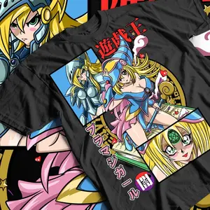 Yugioh Anime T-Shirt & Sweatshirt, Dark Magician Girl Monster of Mana Graphic Tee, Vintage Oversized Unisex Streetwear, Manga Fan Gift for Men Women