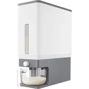 Rice Dispenser 25 Lbs(11.3kg), Rice Storage Container Sealed  Proof with Measuring Cup for Kitchen Pantry Household, , 1 Pack