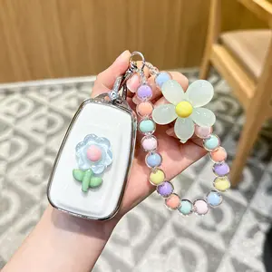 For Toyota Key Fob Cover with Keychain,Car Key Shell 4 Buttons for Toyota Camry Highlander RAV4 Corolla Avalon C-HR Prius GT86 4Runner Prado,Soft TPU Key case Accessories