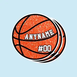3pcs Personalized Basketball Sticker, Custom Basketball Name Stickers Team Sport gift