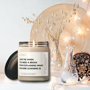 Machine Learning Funny Candle Gift for Analyst Data Scientist Nerd Women in Stem Software Engineer Christmas Birthday New Job Gift Decor Glass