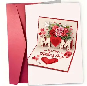 Surprise your mom with this beautiful 3D pop up mother's day card. Full of love and warm wishes, the perfect heartfelt gift to say thank you to the best mom.