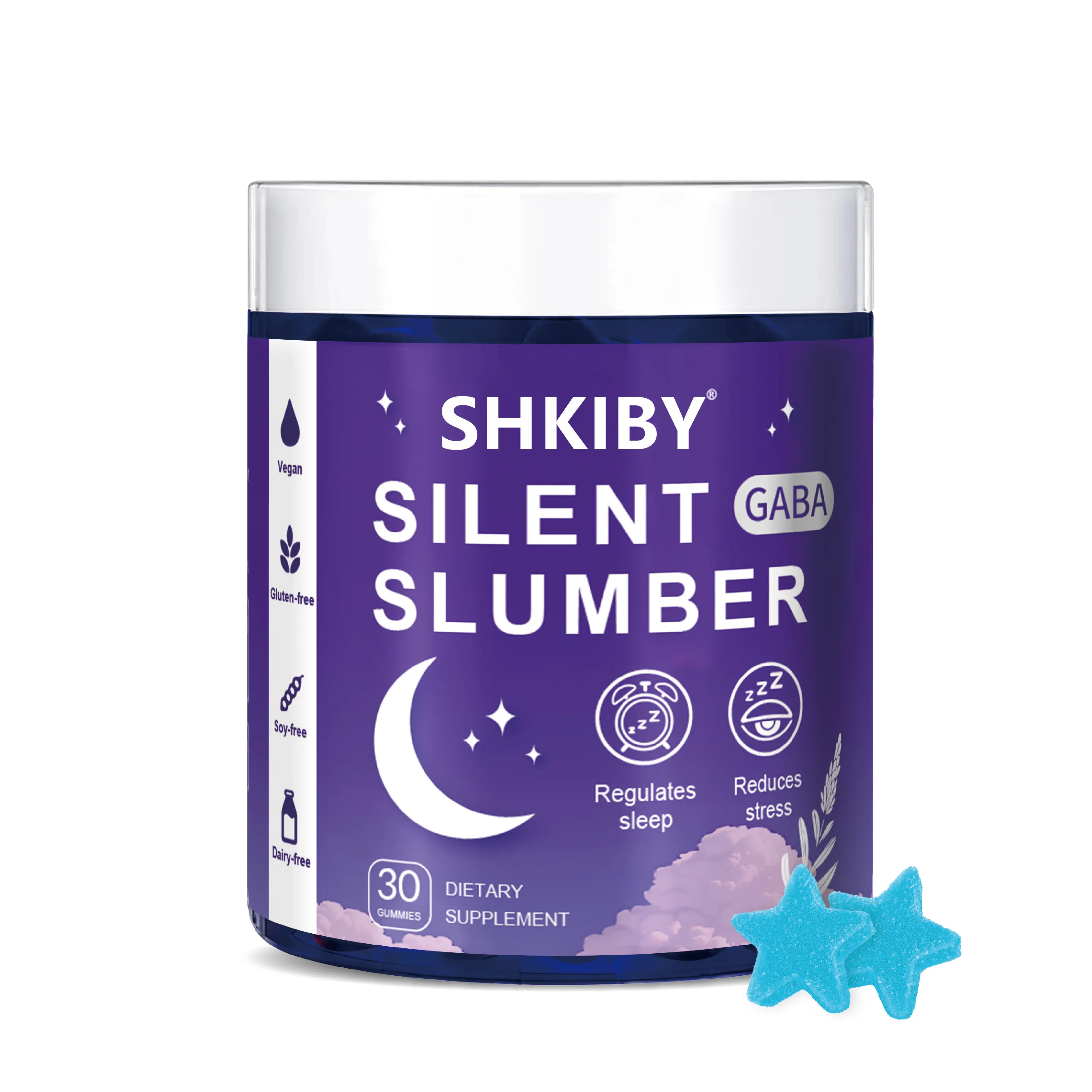 SHKIBY Natural Aid Melatonin Sleep Support Gummies - 30 Gummies