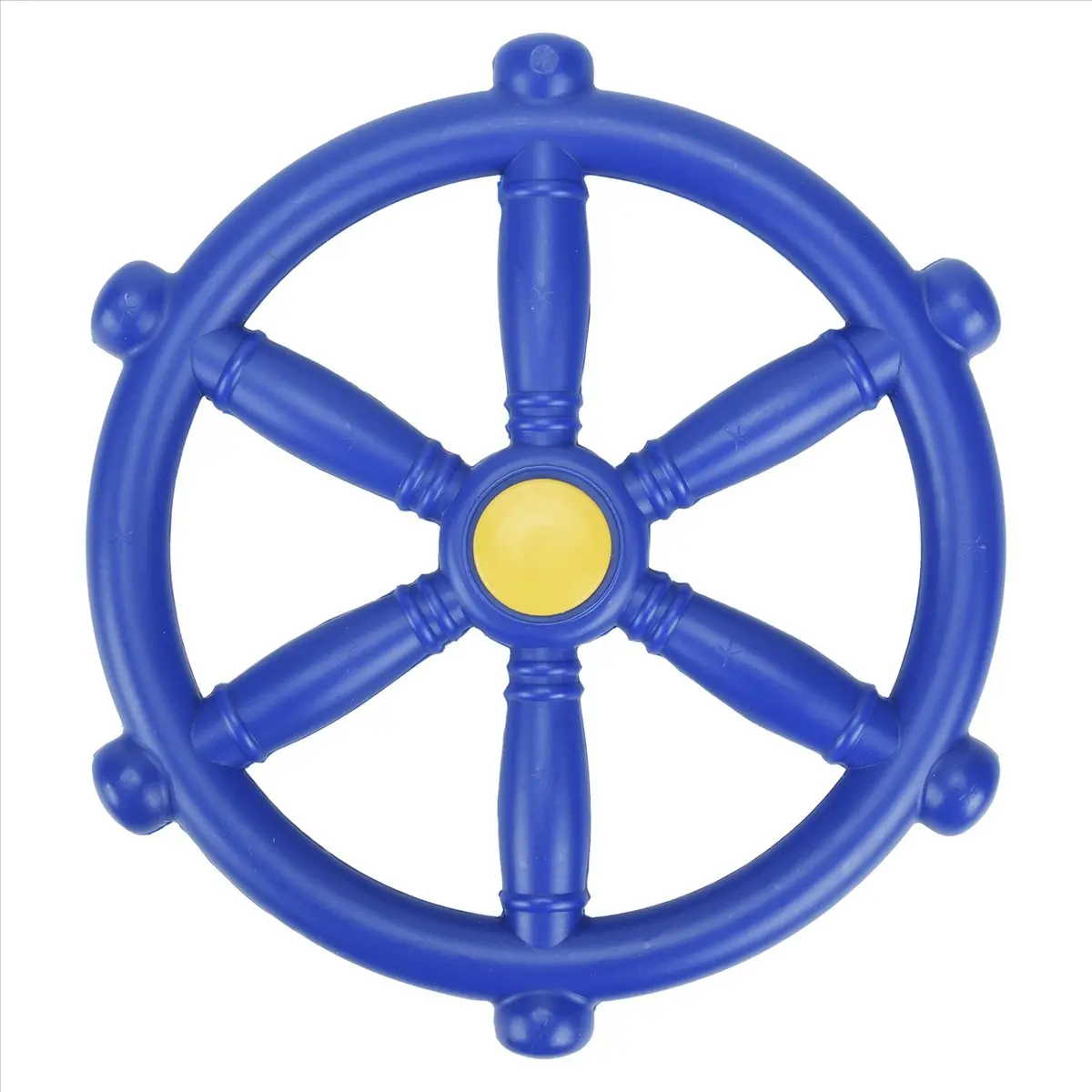 Kids Playground Steering Wheel, Swingset Steering Wheel Attachment, Pirate Ship Wheel for Jungle Gym or Swing Set Blue