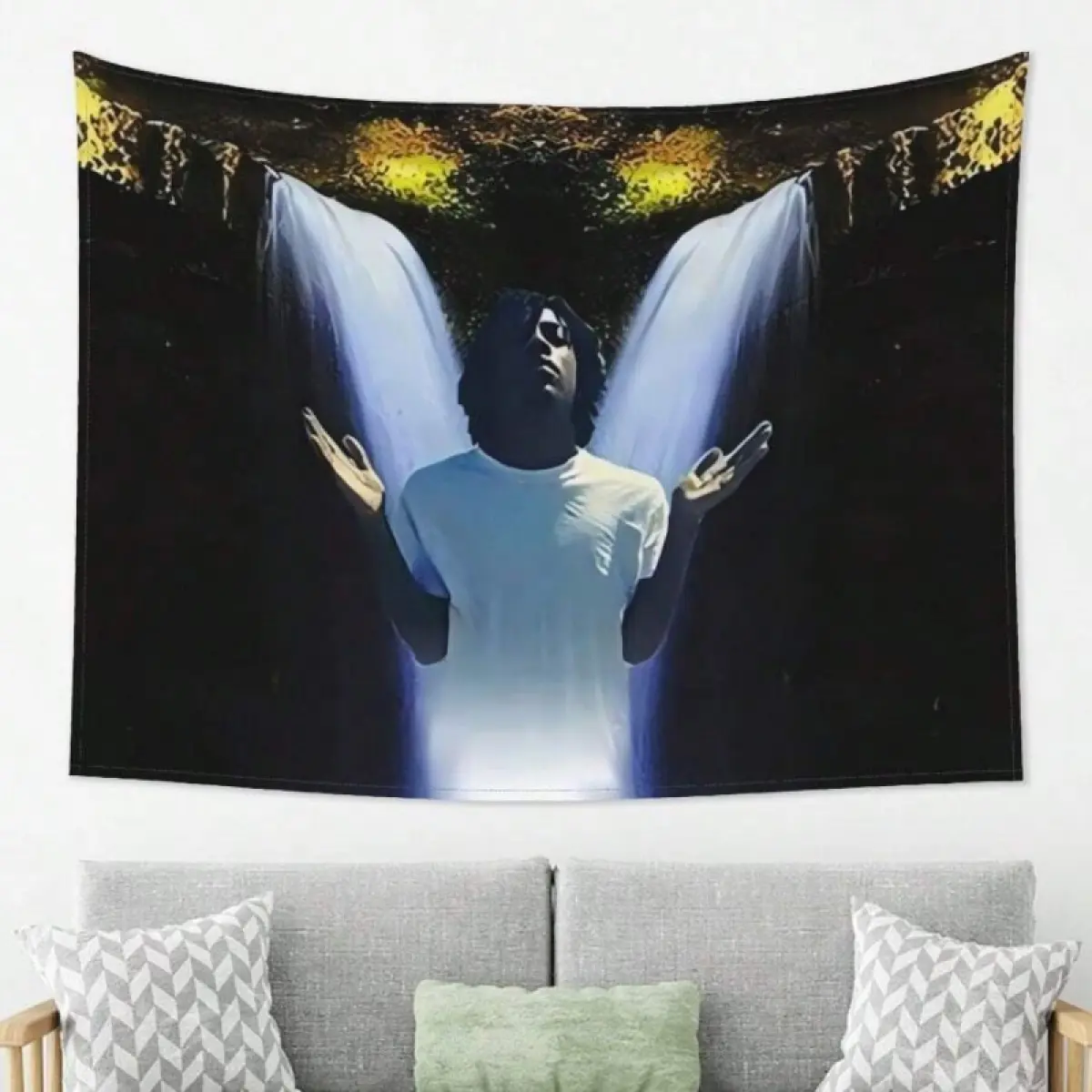 Christopher Reginald Travis Themed Vintage Tapestry, Wall Hanging Backdrop Print, Lightweight Home Decor Banner for Bedroom, Signature Decor Flag – Ideal Gift for Friends (Holidays, Birthdays)