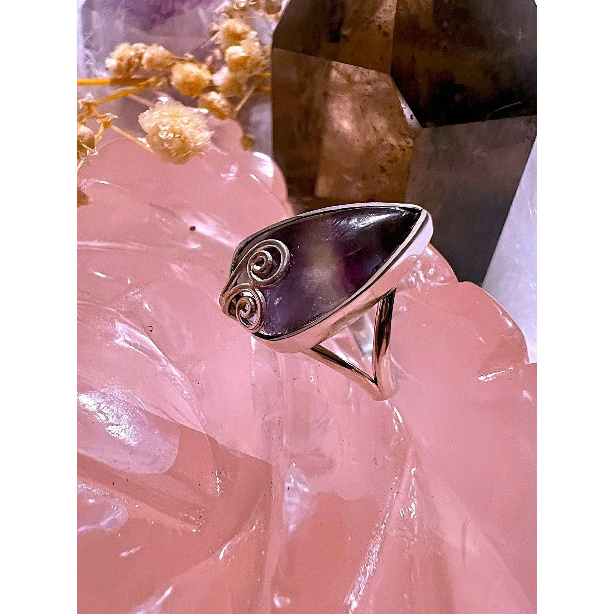 Clarity and Grace: Fluorite Sterling Silver Ring