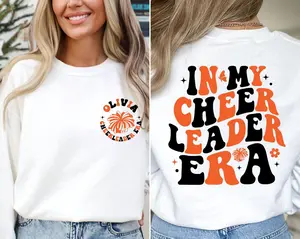 In My Cheerleader Era Sweatshirt, Custom Name Cheerleader Hoodie, Back To School Kids, Custom Cheer, Cheerleader Gift Shirt, Dance Hoodie