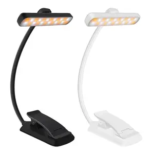 Rechargeable Portable Clip LED Book Light - Eye Care Products with 3 Color Modes, Adjustable Brightness, Memory Setting, 80-Hour Long-Lasting Battery for Night Reading, Bed Use