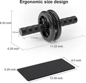 Abdominal Wheel, Ab Roller for Abdominal Exercise Machine, Abs Workout Equipment, Core Strengthening Trainer Fitness Belly Training, Entrainement maison equipement. accessories gym stuff