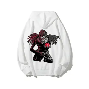 Death Note Ryuk Hoodie Anime Graphic Japanese Aesthetic Streetwear Cozy Fall Winter Unisex Couple Style Soft Cotton Oversized Harajuku Outfit Gift
