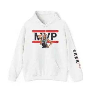 WBB Most Valuable Player Unisex Heavy Blend Hooded Sweatshirt 4X Comfortable Scratch-Free Classic Fit Pouch Pocket Color-Matched Drawcord