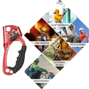 Hand Ascender Aluminum Magnesium Alloy Rock Climbing Handheld Ascender for Aloft Working Caving