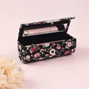 Lipstick Case Holder with Mirror Travel Lipstick Organizer for Purse RURAUOGR