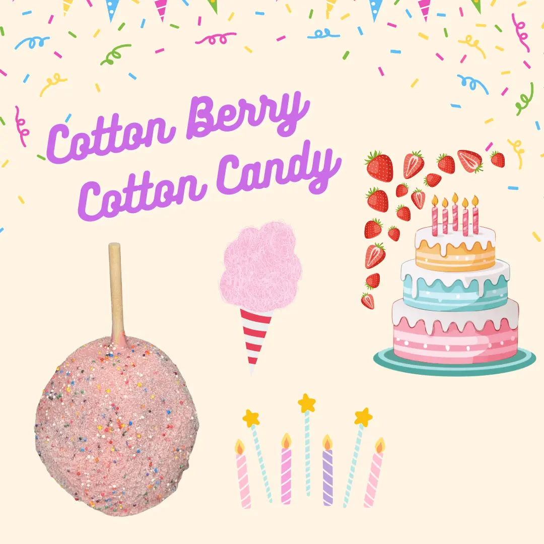 Copperpot Caramel Gourmet Cotton Berry Strawberry Birthdaycake Cotton Candy