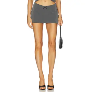BY.DYLN Becky Mini Skirt in Grey