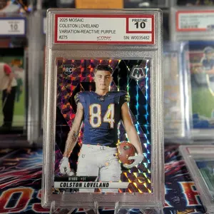 Panini 2025 Mosaic Colston Loveland Reactive Purple Rookie #275 ICONIC 10 Bears