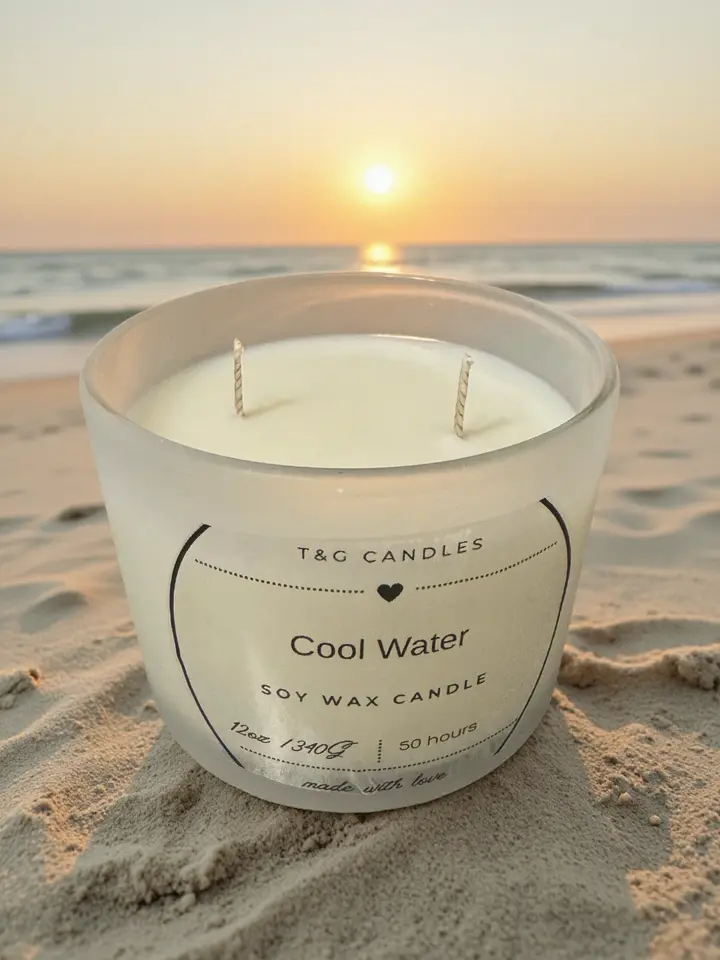 12oz cool water candle