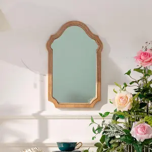 Vintage Wooden Frame Mirror, Wall Mounted Mirror, Wall Decor Mirror, Home Decor, Room Decor, Bedroom Decor, Living Room Decor