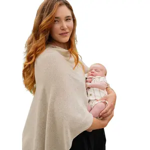 The Cocoon - Natural, Breathable, 7-in-1, Knit Nursing cover for Breastfeeding Mamas, Plus Size