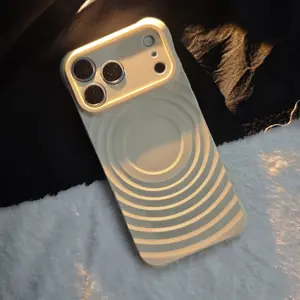 Magnetic Wave Texture Phone Case for iPhone 13–17 Series, Skin-Friendly Soft TPU Cover, Strong Magnetic, Shockproof Anti-Drop Protective Case