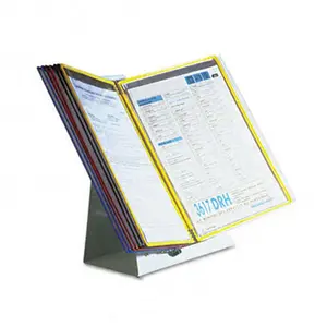 212 MAIN Pivoting Desktop Reference Set - 10-Pocket Desk-Mounted Commercial Office Furniture Storage Solution with Pivot Access, Commercial Use, Expandable Design, Index Tabs