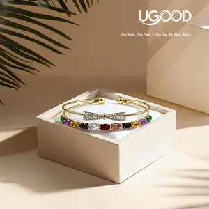 Energy Stone UGood Bracelet, Amplifies Statement and Aesthetic for Casual Outing Occasions, Boost Confidence and Fashion Chic Forged with Natual Stone, Brass Designed with Love
