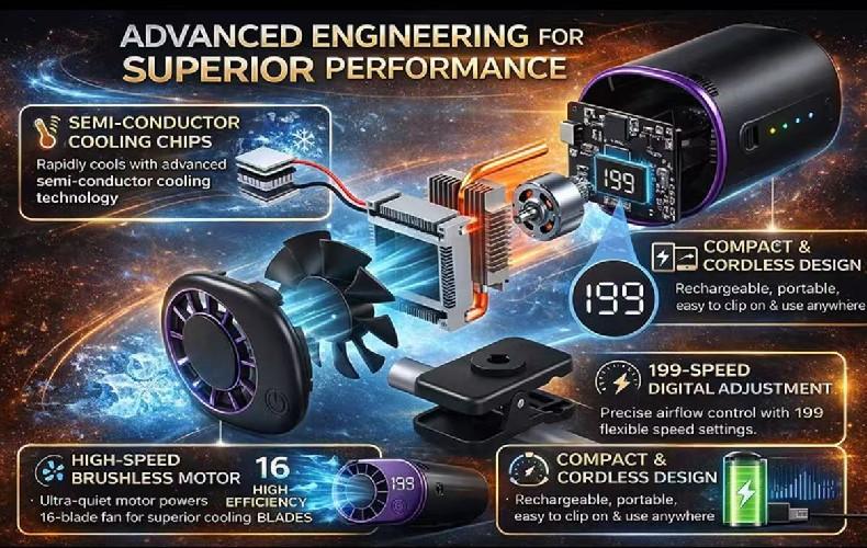 2026 New Car Clip On Air Conditioner Fan with LED Display - 360° Rotation, Portable Mini Cooling System for Auto Vehicle USB Rechargeable, 199 Speeds Adjustable, 16℃ Semi-Cooling Wide Clamp orange 2026 New Car Clip On Air Conditioner Fan with LED Display - 360° Rotation, Portable Mini Cooling System for Auto Vehicle USB Rechargeable, 199 Speeds Adjustable, 16℃ Semi-Cooling Wide Clamp orange