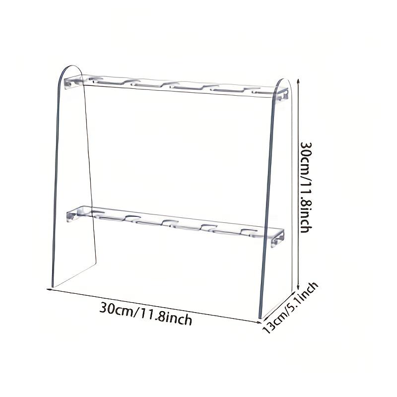 ADISEN 3 Tier Acrylic Champagne Holder 2 Tier Acrylic Champagne Flute Holder Stand for Party with 10 Slots, Countertop Champagne Glass Holder Stand Champagne Tower, Rectangle Acrylic Champagne Display Rack Stand 16.93×9.06×1.97 inch