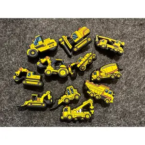 Excavator concrete machine Construction crane Boring Machine Vehicle Road Pile Driver Design shoe charms