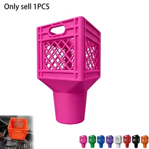 1PCS Square Iced Tea Car Cup Holder, Car Cup Holder Expander, Square Beverage Holders, Secure Anti-Spill Insert for Juice, Milk & Iced Coffee, Heavy Duty Interior Organizer for SUVs & Trucks