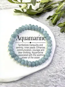 Natural Blue Sapphire Bracelet, Handmade Beaded Jewelry, Calm Mind, Clear Communication, Chakra Healing, Bohemian Fashion Accessory