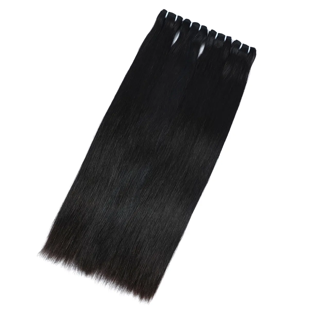 MISS ROLA 12''-26'' Shiny Straight Double Drawn Human Hair Bundles  16A 100% Unprocessed Raw Vietnamese Hair Extensions 4 Bundles Set Double Wefted Quick Weave Sew-In Bundles Extensions for Black Women