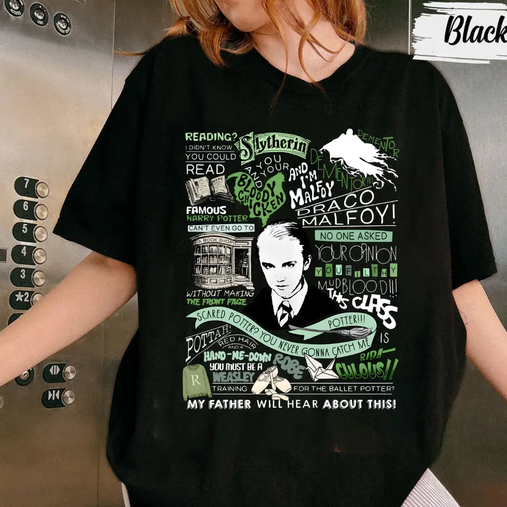 Scare Pottah Draco T-Shirt/Sweatshirt/Hoodie, HP Wizard Slytherin Shirt, Dracotok, Potterhead, Best Giif Idea, Outfit For Universal