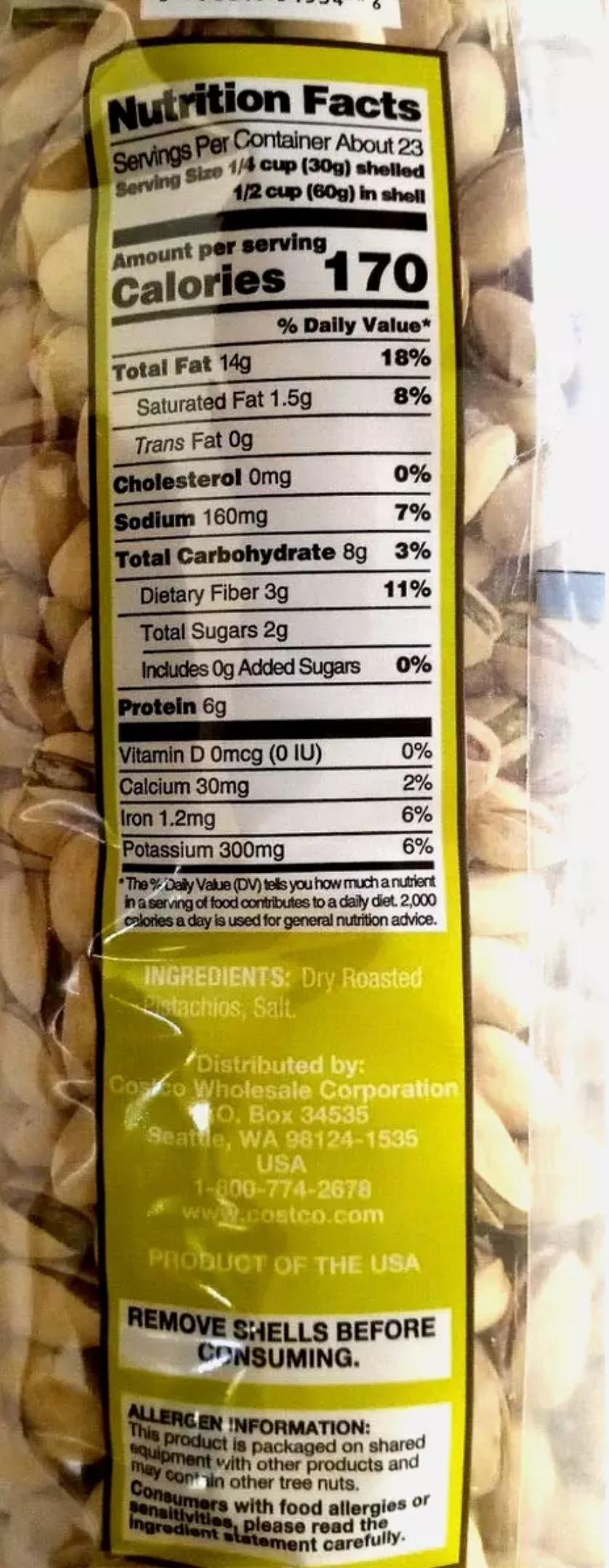 In-Shell Pistachios, Roasted & Salted, Kosher, 3 lb - High Protein Nut