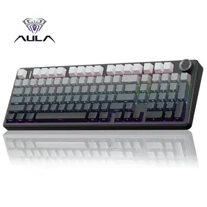Aula F99 Pro Wireless Mechanical Keyboard Hot Swappable RGB Backlit Tri-Mode BT5.0 2.4GHz USB-C Pre-lubed Switches