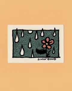 Flower & Dots Sticker