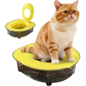 Cat Litter Box Set, Detachable Splash Proof Odor Control Cat Toilet, Kitten Litter Box, Portable Litter Pan for Small Medium Large Cats, Indoor Home Apartment Travel Car Use Pet Cleaning Supplies, Plastic Litter Box