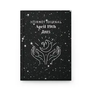 Astrological Journey Journal for Aries, Cosmic Planner, Starry Notebook, Spiritual Diary, April 19th Gift