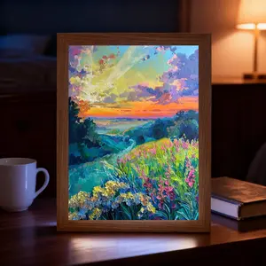Nature-Inspired LED Art Frame, Wall & Desk Decor, Three Light Color Options, Perfect Gift for Birthdays, Thanksgiving, Christmas