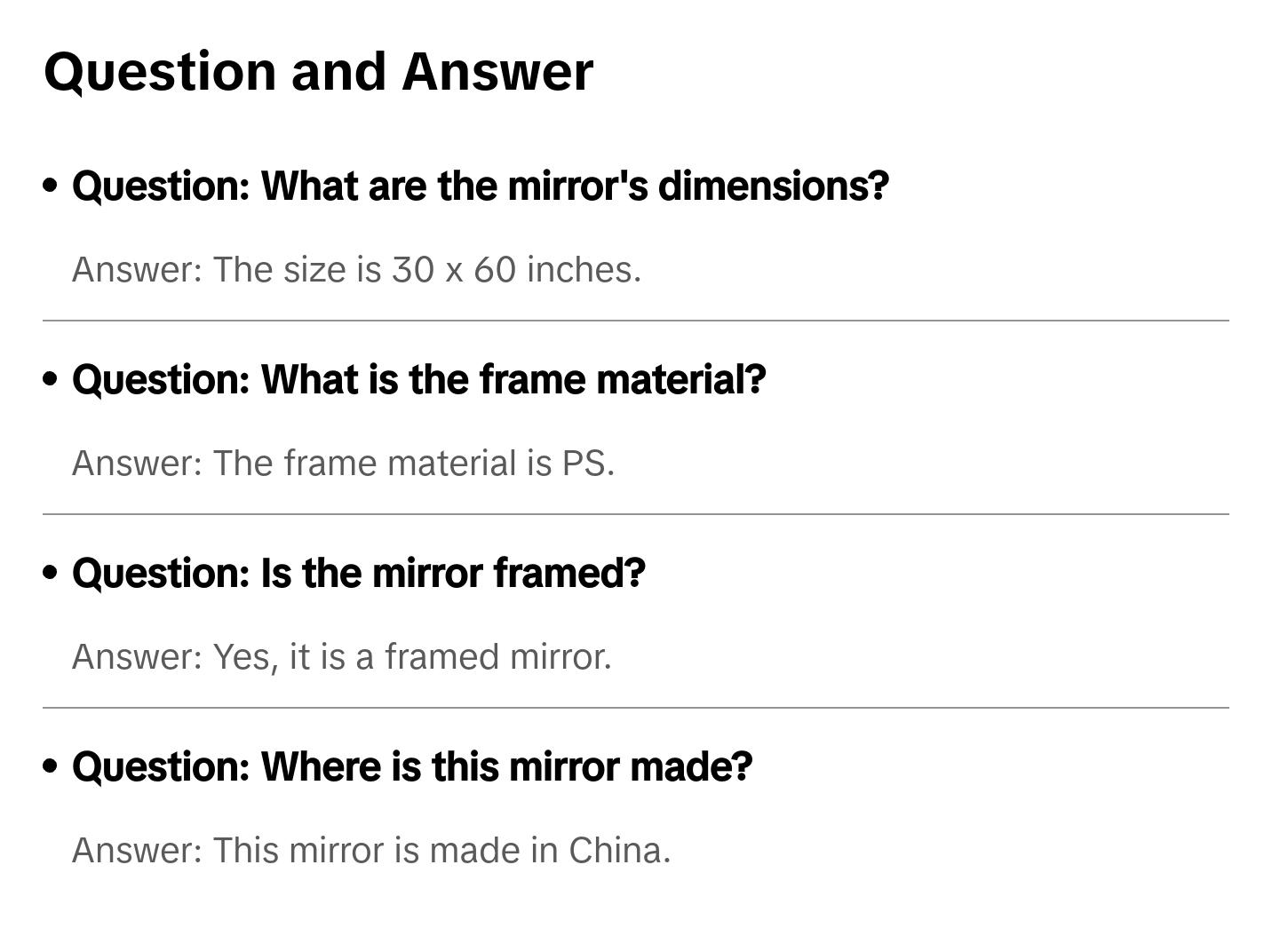 RenWil Cathcart Rectangular Mirror NDD22M040