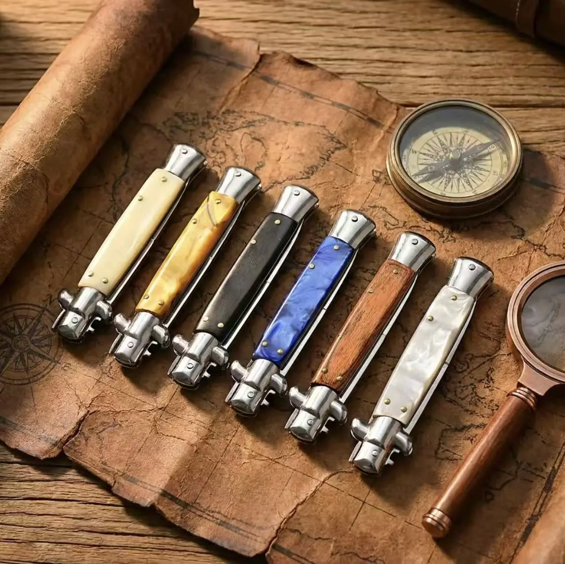 High quality folding knife, comfortable handle, pocket knife, fruit knife, men's and women's gifts