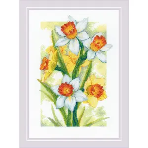 Spring Glow. Daffodils R2189 Counted Cross Stitch Kit