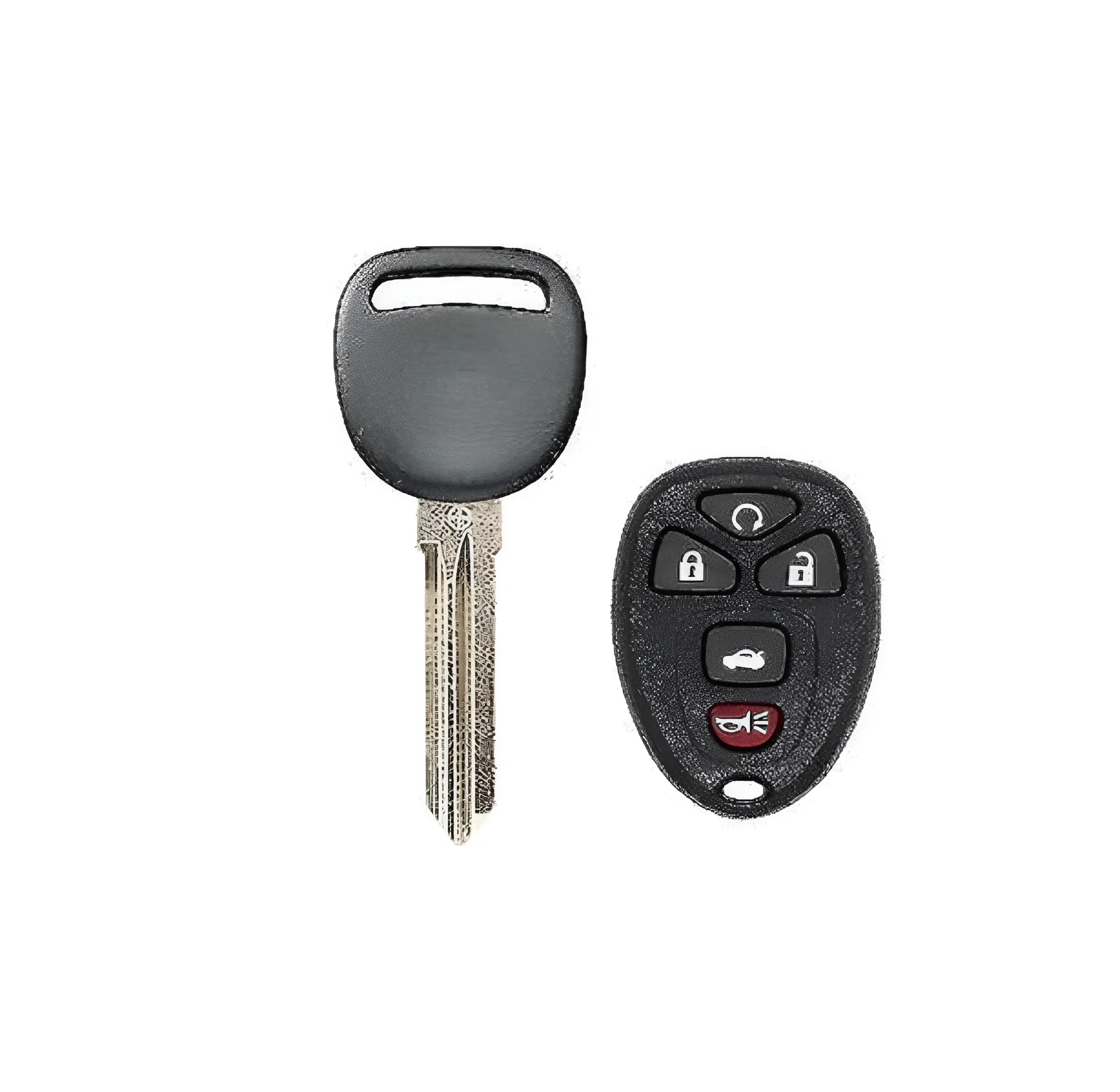 Transponder Chip Key + 5 Button Remote Fob Compatible With Chevrolet 2007-2017, B111 - OUC60270