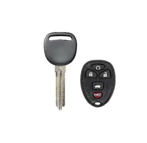Transponder Chip Key + 5 Button Remote Fob Compatible With Chevrolet 2007-2017, B111 - OUC60270