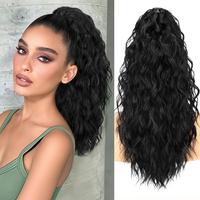18inch-Black Claw clip Ponytails