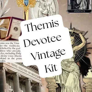 Themis Worship Vintage Bundle, Vintage Witchcraft Tools, Hellenic Witch Bundle, Themis Devotee Worship Kit, Justice Goddess Altar