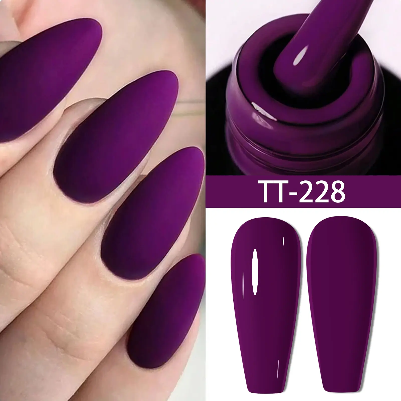 TARTU Gel Nail Polish, 40 Colour,8ml, ,Multicolor Green, Yellow, Rose, Pink, Red, Purple, Blue Gel Polish, Four Seasons Nail Art, Long-lasting and Quick-drying, Soak Off  LED/UV ,  for Salon Manicure and Nail Art DIY At Home Women's Gift