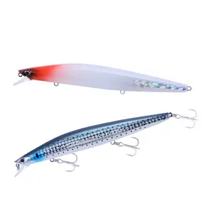 Ultra Long Casting Sinking Saltwater Minnow Sea Fishing Lure Artificial Large Hard Baits with Treble Hooks & Clear Blade - Ideal for Pike, Carp, Tuna, Salmon & More, Fishing Bait, Artificial Fishing Lures