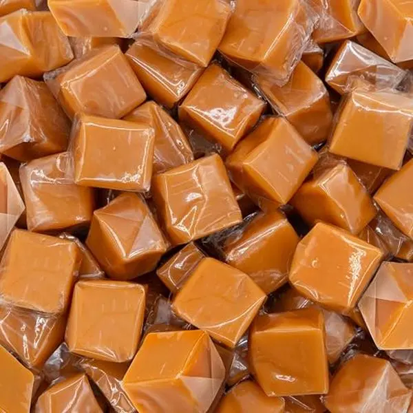 Caramel Candy Individually Wrapped, Vanilla Caramel Cubes, 2 Lb Bag | Chewy Candy for Snacking and Baking